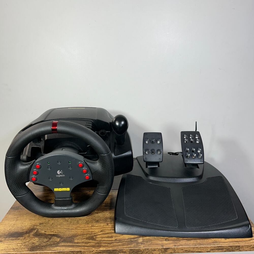 Logitech MOMO Racing Wheel Force Feedback USB Wheel And Pedals